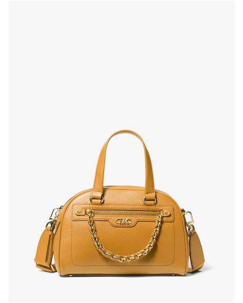 michael kors bowling satchel cost|Williamsburg Small Pebbled Leather Satchel .